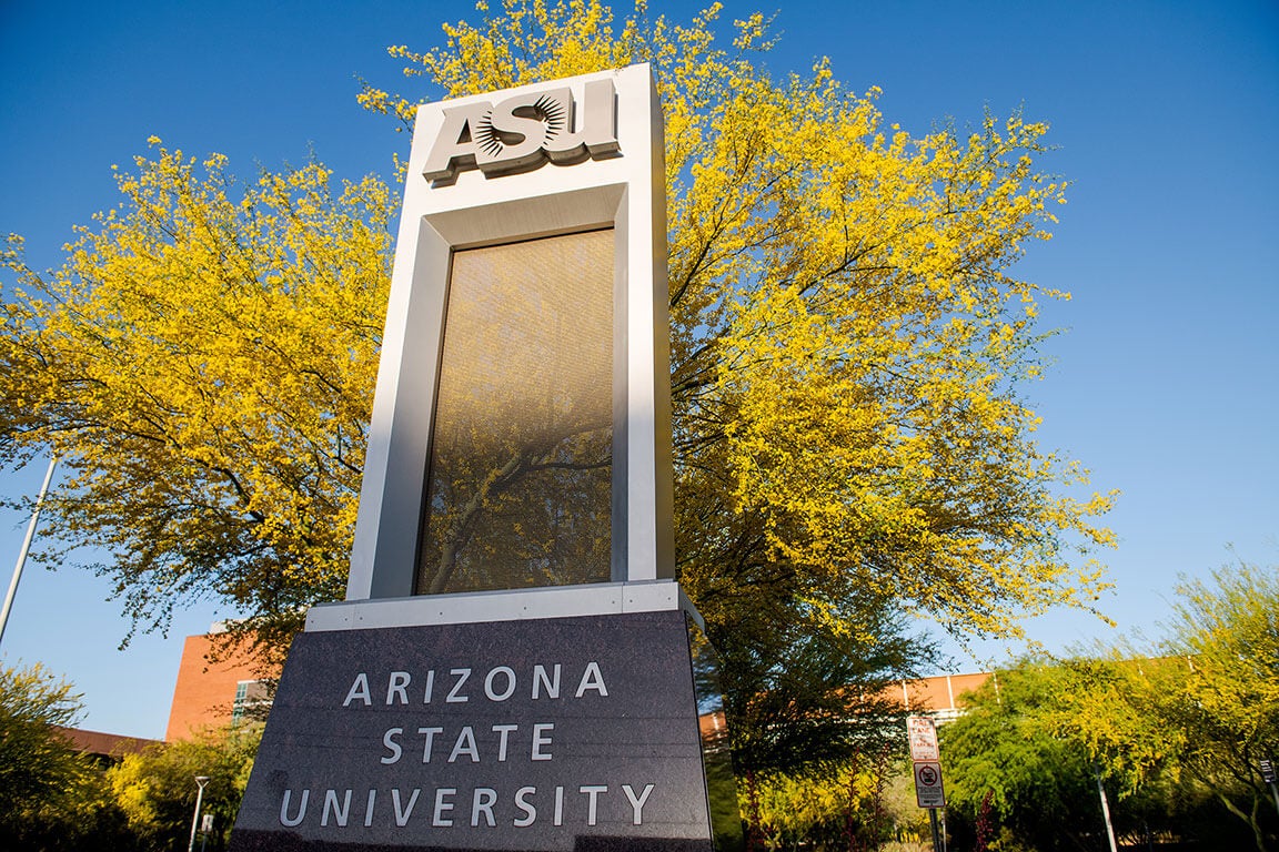 ASU monument sign tall